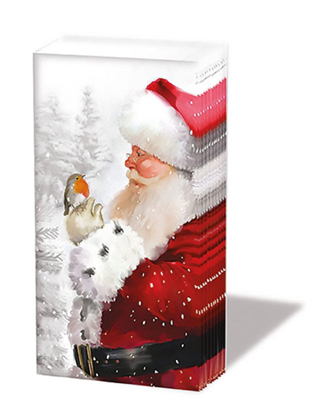 10 db-os télapós madaras karácsonyi papír zsebkendő