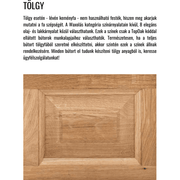 MAISON fenyőfa konyhaszekrény tölgyfalappal 92 cm