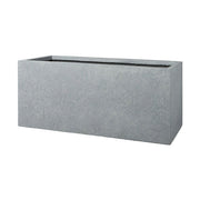 Fagyálló műgyantából készült, modern kortárs stílusú, beton hatású, antracitfekete színű kültéri ültetőláda szett .