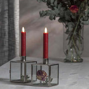 2 darabos valódi viaszból készült, bordó színű LED gyertya időzítővel.