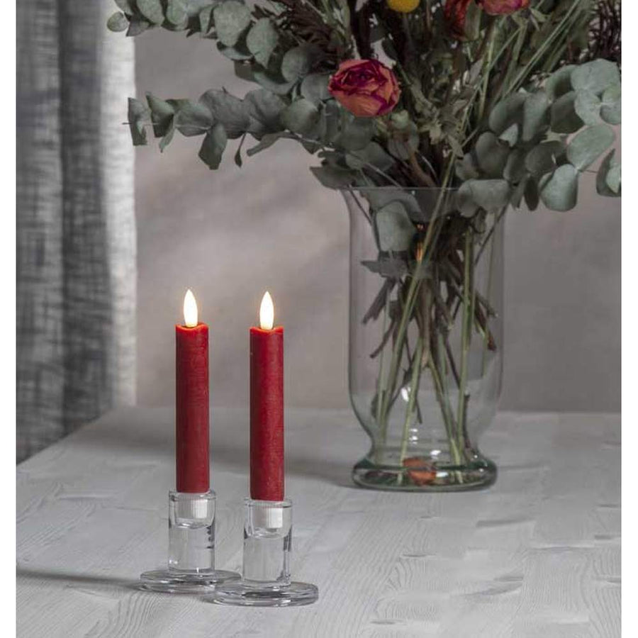 2 darabos valódi viaszból készült, bordó színű LED gyertya időzítővel.