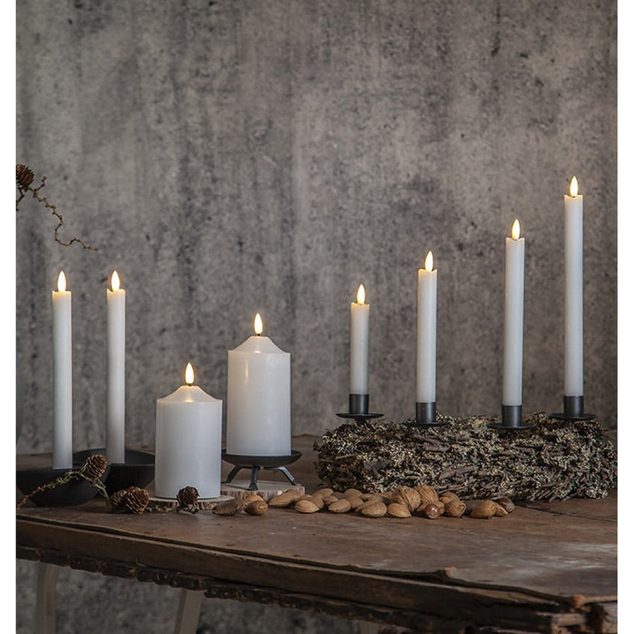 2 darabos valódi viaszból készült, fehér színű LED gyertya időzítővel.