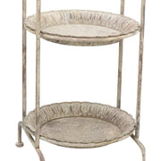 Vintage stílusú, 2 szintes fém kínáló