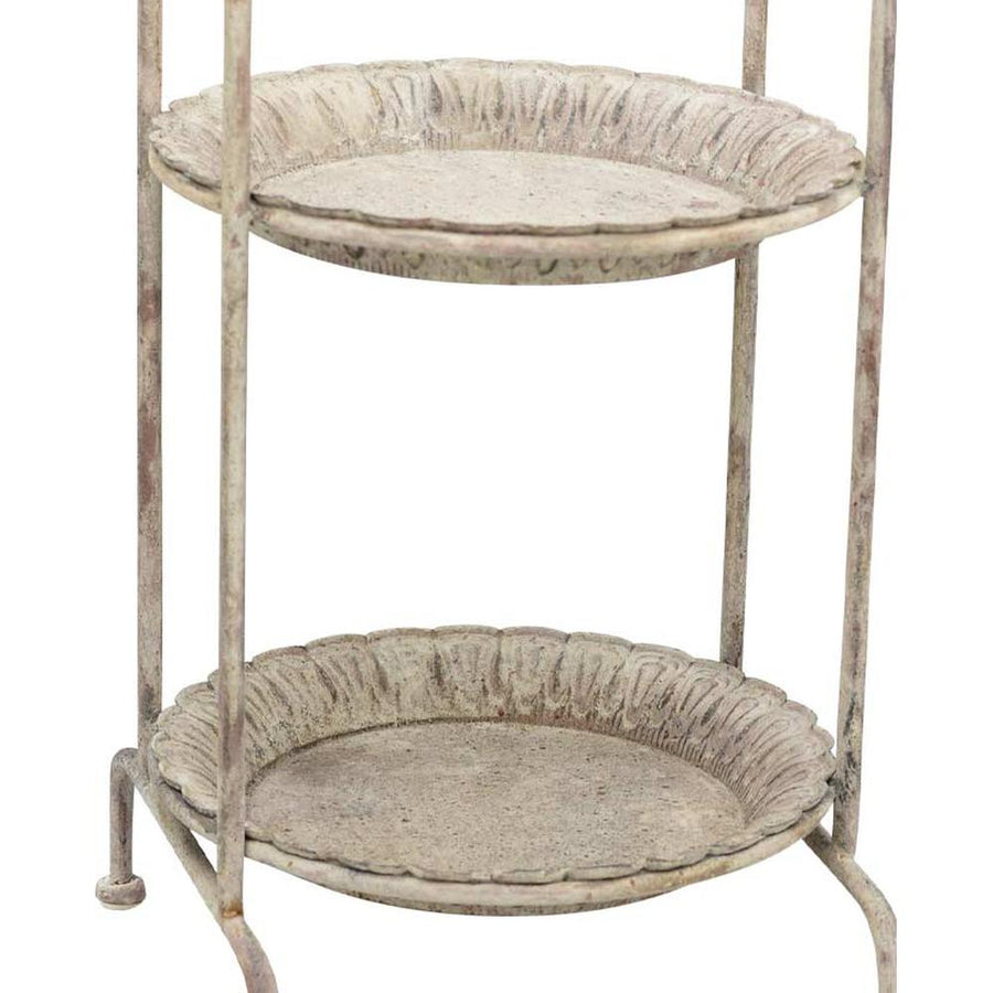 Vintage stílusú, 2 szintes fém kínáló