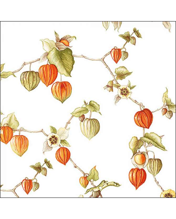 Vintage stílusú, őszi hangulatú termésekkel díszített 20 darabos papírszalvéta  