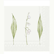 Extra minőségű, gyöngyvirággal díszített, természetes úton fehérített három rétegű puha tavaszi papírszalvéta