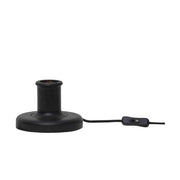 Fából készült, fekete színű asztali dekorfoglalat.