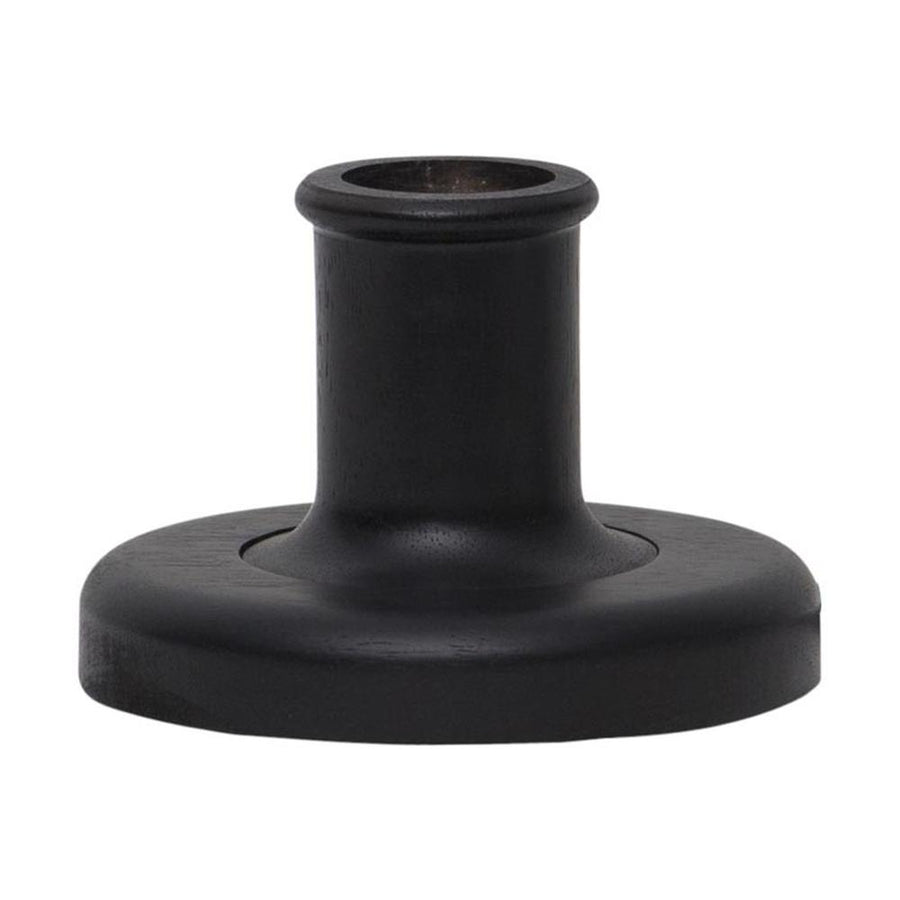 Fából készült, fekete színű asztali dekorfoglalat.