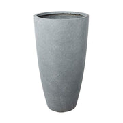 Prémium minőségű, óriás méretű, 60, 80 és 100 cm magas, fagyálló műgyantából készült, modern kortárs stílusú, kő hatású, szürke színű kültéri kaspószett