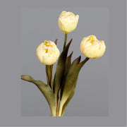 Fáradt krém színvilágú, vintage stílusú, 3 szálból álló tulipán csokor művirág-