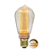 New Generation Classic meleg fehér fényű LED dekorációs izzó áttetsző üveggel.