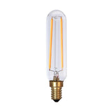 Clear Filament dekorációs izzó. Meleg fehér fényű LED dekorációs izzó áttetsző üveggel.