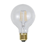 Clear Filament dekorációs izzó. Meleg fehér fényű LED dekorációs izzó áttetsző üveggel.