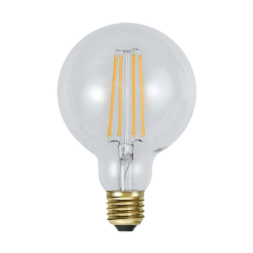 Clear Filament dekorációs izzó. Meleg fehér fényű LED dekorációs izzó áttetsző üveggel.