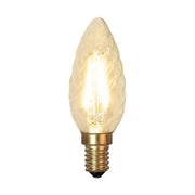 Clear Filament dekorációs izzó. Meleg fehér fényű LED dekorációs izzó áttetsző üveggel.