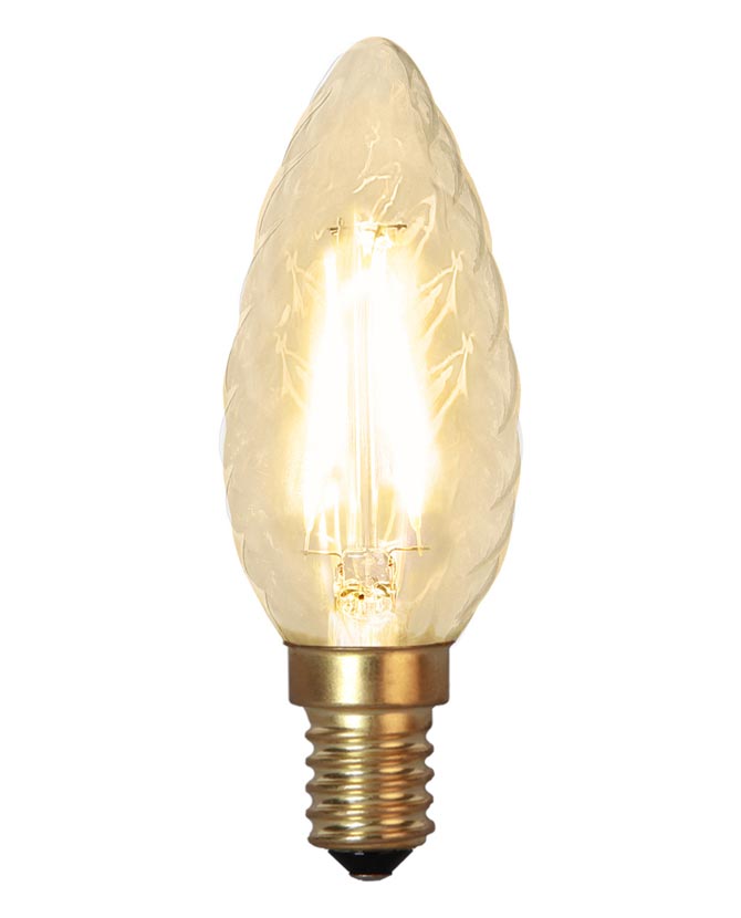 Clear Filament dekorációs izzó. Meleg fehér fényű LED dekorációs izzó áttetsző üveggel.