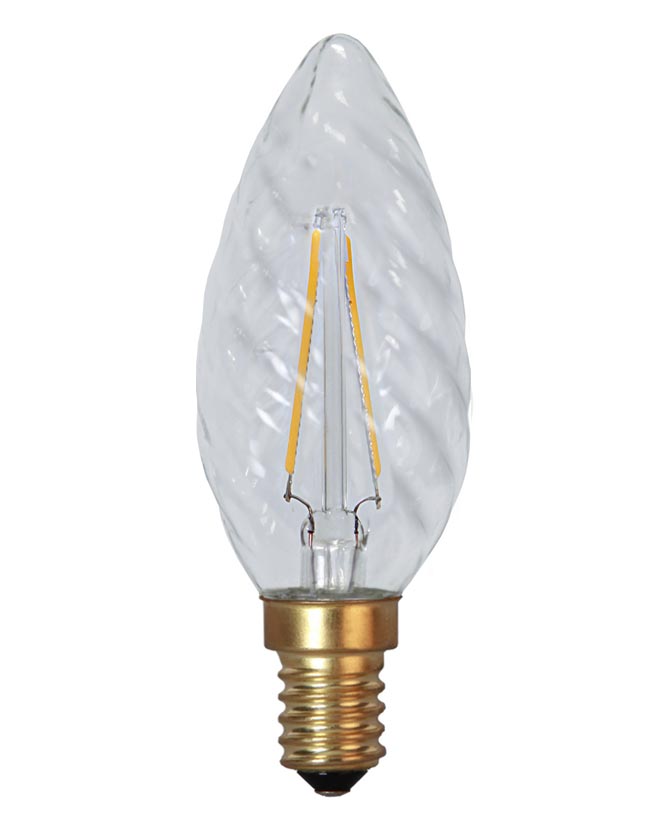Clear Filament dekorációs izzó. Meleg fehér fényű LED dekorációs izzó áttetsző üveggel.