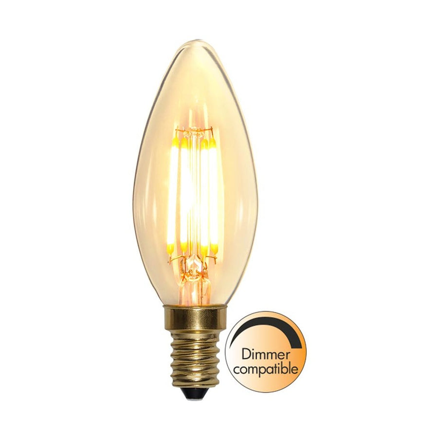 Clear Filament dekorációs izzó. Meleg fehér fényű LED dekorációs izzó áttetsző üveggel.