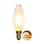 Clear Filament dekorációs izzó. Meleg fehér fényű LED dekorációs izzó áttetsző üveggel.