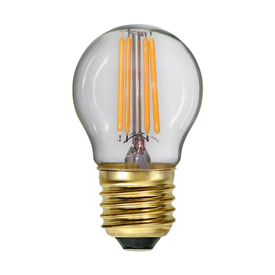 Clear Filament dekorációs izzó. Meleg fehér fényű LED dekorációs izzó áttetsző üveggel.