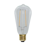 Clear Filament dekorációs izzó. Meleg fehér fényű LED dekorációs izzó áttetsző üveggel.