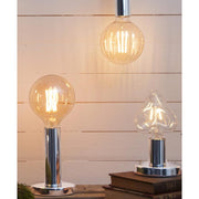 Decoled meleg fehér fényű LED dekorációs izzó szív alakú, áttetsző üveggel.