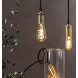 Amber Spiral Filament meleg fehér fényű, vintage LED dekorációs izzó borostyánszín üveggel.