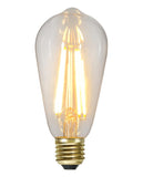Clear Filament dekorációs izzó. Meleg fehér fényű LED dekorációs izzó áttetsző üveggel.