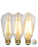 Clear Filament dekorációs izzó. Meleg fehér fényű LED dekorációs izzó áttetsző üveggel.