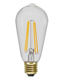 Clear Filament dekorációs izzó. Meleg fehér fényű LED dekorációs izzó áttetsző üveggel.