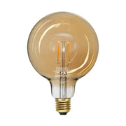 Amber Soft Glow vintage LED dekorációs izzó. Meleg fehér fényű, borostyánszín üveggel.