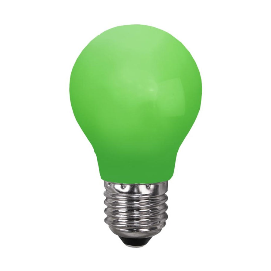 Kültéri dekorációs LED izzó zöld opál, polikarbonát burkolattal.