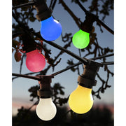 Kültéri dekorációs LED izzó piros opál, polikarbonát burkolattal.