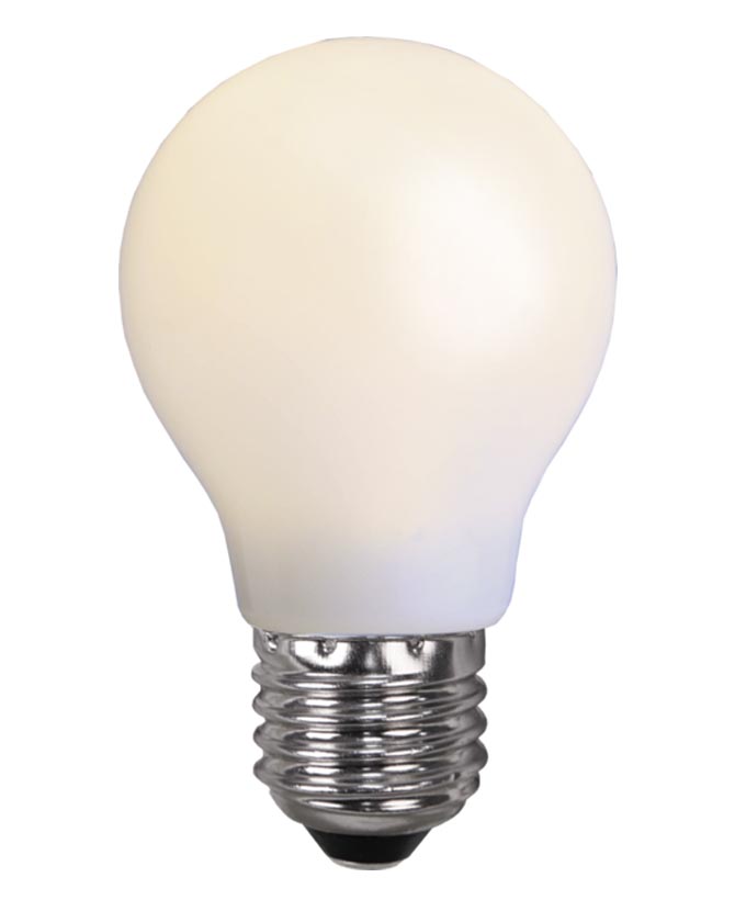 Kültéri polikarbonát dekor LED izzó fehér opál A55 E27