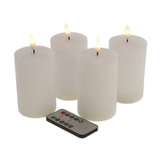 4 darab fehér színű LED gyertya távirányítóval.
