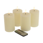 4 darab krém színű LED gyertya távirányítóval.