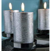 Ezüst színű LED gyertya.