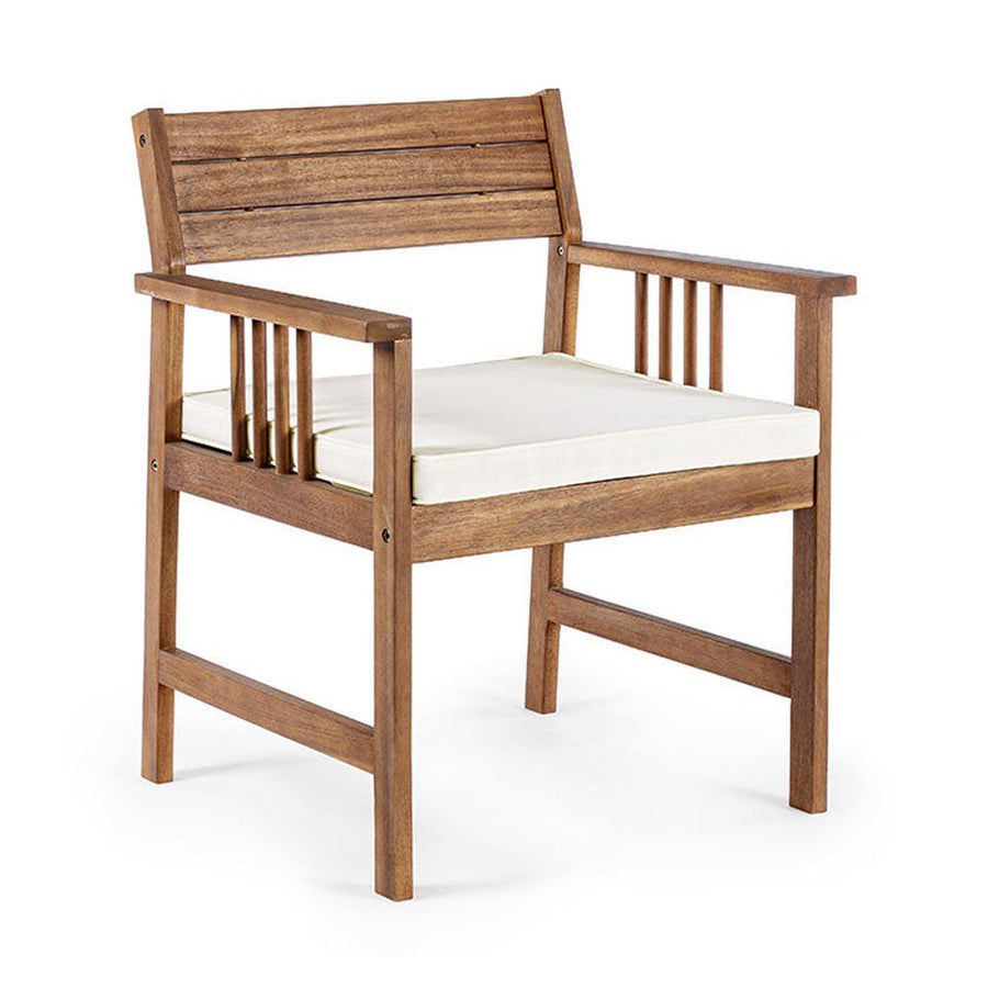 Akácfából készült, 4 részes, kerti ülőgarnitúra.