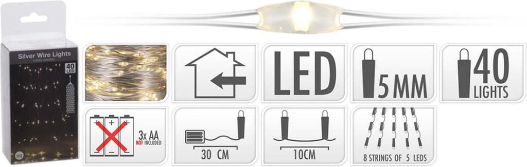 LED-es fényfüzér adatai. 