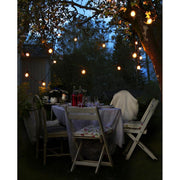 Connecta fekete színű foglalatsor 10 darab E27-es foglalattal. 735 cm hosszú. Használatához tápegység csatlakozó szükséges! Kültéri használatra! 