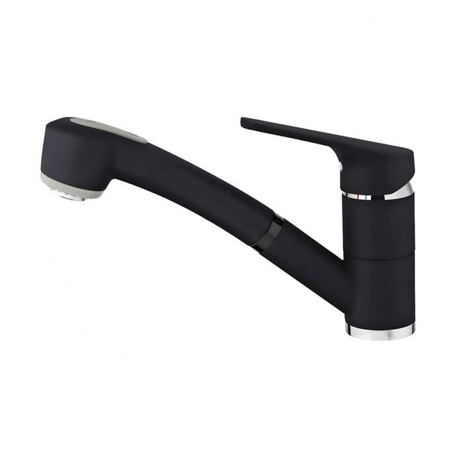 TEKA matt fekete színű, kétfunkciós, kihúzható, konyhai álló csaptelep.