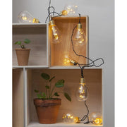 Lágy fényű beltéri dekorációs izzósor 10 db polikarbonát izzóval