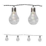 Napelemes kültéri dekorációs izzósor 10 db égővel.