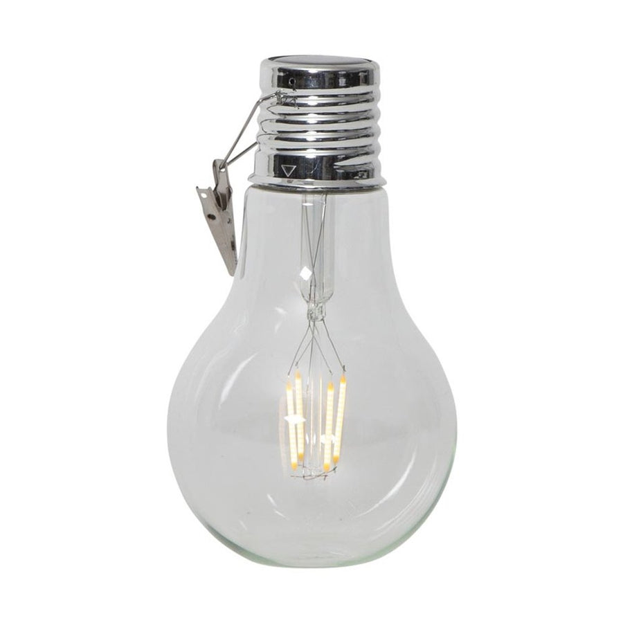 Csiptethető kültéri napelemes LED izzó.