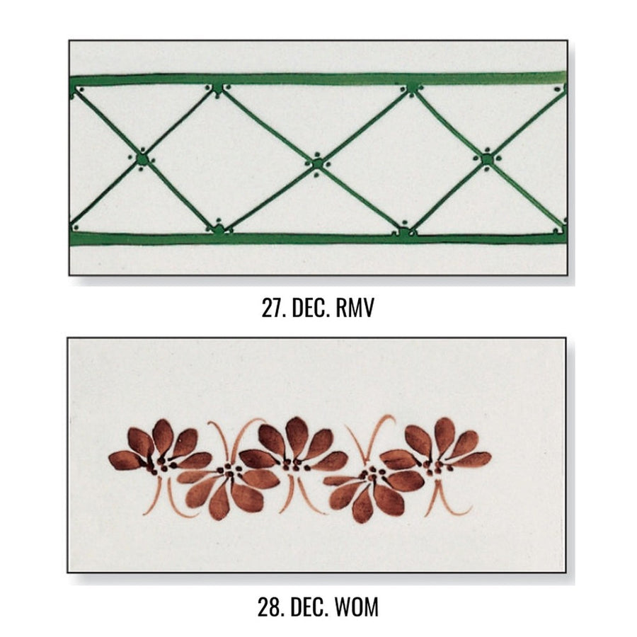 Festett kerámia díszítések.