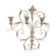 Shabby Chic stílusú, óriás, 82 cm hosszú, 6 ágú, falra szerelhető patinás "Antoinette" gyertyatartó