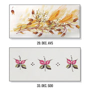 Festett kerámia díszítések.