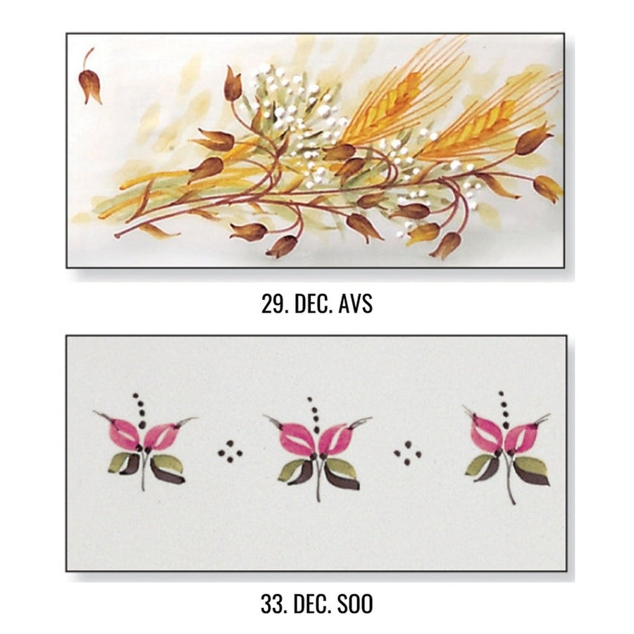 Festett kerámia minták.