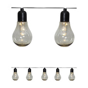 Kültéri, vintage stílusú dekorációs izzósor 10 db műanyag burkolatú LED izzóval.