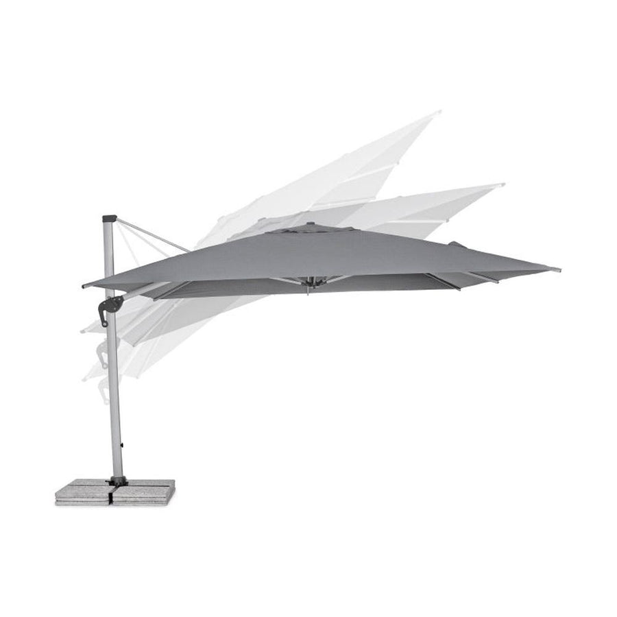 A napernyő dőlésszöge állítható.